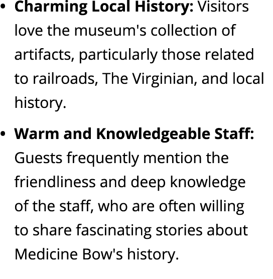 Charming Local History: Visitors love the museum's collection of artifacts, particularly those related to railroads, ...